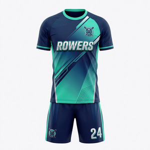 Conjuntos de Uniformes de Fútbol Personalizados Unisex Transpirables de Poliéster Estampado para Entrenamiento al Aire Libre de Verano con Nombres y Números de Equipo en Relieve - Product Image 1