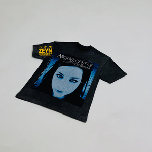 T-shirt noir pour homme ZEYN INDUSTRY, impression photo Archme Castle Exordium, manches courtes, col rond, jersey décontracté en coton, coupe classique - Product Image 2