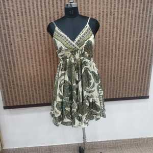 Women's Daily Summer Boho Simple Floral Printed Silk Viscose Polyester Woven Loose Silhouette Floor-Length Ruffle Hem <b>Elastic</b> - Product Image 3