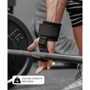 Adjustable Neoprene Thick Wrist <b>Padding</b> Palm Guard Fitness Accessory Weight Lifting Training Grip Hooks for Men Women - Product Image 2
