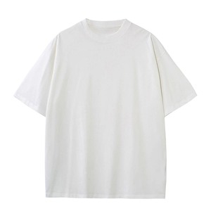 เสื้อยืดโอเวอร์ไซส์สีดำ แขนสั้น คอกลม ผ้าเรียบ สีพื้น สไตล์ลำลอง สตรีทแวร์ สำหรับผู้ชาย - Product Image 2