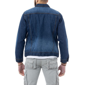 Men's Stonewashed Denim Jacket Button Fly Closure Casual Style Loose Fit 100% Cotton Woven Fabric Winter Windproof Eco-Friendly - Product Image 2