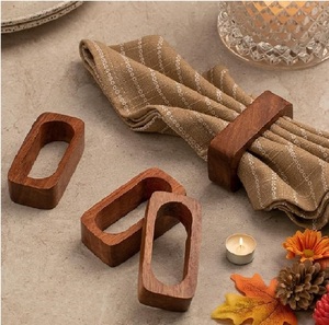 Rectangular Wooden Napkin Holder Handmade Natural Wood <b>Dining</b> <b>Table</b> Setting <b>Rustic</b> <b>Farmhouse</b> Home Decoration Accessory - Product Image 5