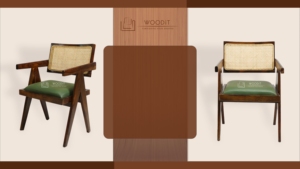 Nouvelle Arrivée Chaise de Salle à Manger Moderne du Milieu du Siècle avec Dossier en Rotin et Cane, Pieds en Bois Massif 100% et Assise Rembourrée en Cuir Doux - Product Image 3