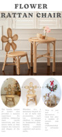 Fabrication sur mesure disponible - Chaises en rotin de haute qualité pour enfants - Fabriquées en rotin naturel, meubles pour enfants