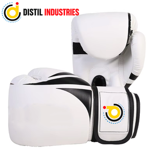 Gants de boxe en cuir noir, gants d'entraînement pour arts martiaux, gants de pratique pour sac de frappe, pour salle de boxe - Product Image 3