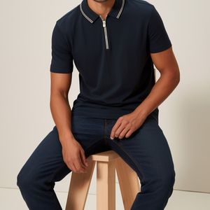 Camiseta Polo Personalizada con Logotipo, Estilo Americano, Algodón, Poliéster, Elastano, Cuello en V, Lisa, Unisex, para Hombre - Product Image 2