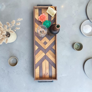 Bandeja de Madera Sostenible con Acabado Aceitado para Servir Postres, Perfecta para Servir Fideos, Tazones, Tazas, Forma Rectangular - Product Image 3