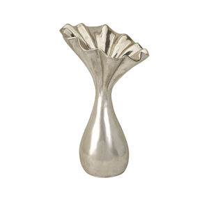 Vase à fleurs décoratif en aluminium design avec finition texturée pour les intérieurs haut de gamme - Product Image 4