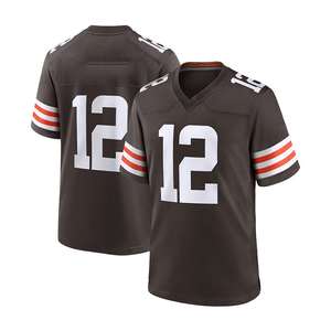 Maillot de football américain rétro personnalisé avec logo, unisexe, en mesh, imprimé OEM, pour les fans de football - Product Image 1