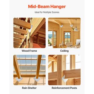 Fascette Antiuragano per Travi, Misura Interna 5.31x1.57x2.48 / 135x40x63 mm, Strutture in Acciaio, Cinghie Antiuragano - Product Image 6