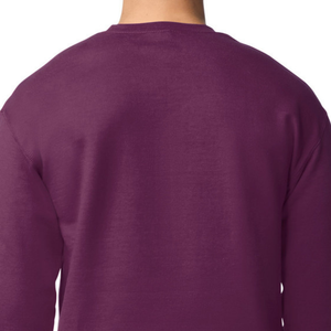เสื้อสเวตเชิ้ตคอกลมผู้ชาย สีแดงเลือดหมู ผ้าฝ้ายพรีเมียม แขนยาว สวมใส่สบาย นุ่ม  ไม่มีลาย  สามารถสั่งทำได้ - Product Image 5