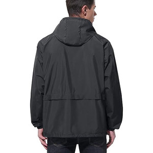 Men's Waterproof Rain <b>Jacket</b> Lightweight <b>Packable</b> Hooded Raincoat Windbreaker for Running Hiking Cycling Travel Outdoor Sports - Product Image 2