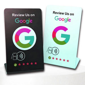 ป้ายแสดงรีวิว Google แบบอะคริลิค NFC ทันสมัย สำหรับตั้งบนเคาน์เตอร์ธุรกิจ ป้ายรีวิวแบบไร้สัมผัส สำหรับร้านกาแฟ โรงแรม ร้านอาหาร สำนักงาน - Product Image 1