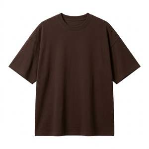 เสื้อยืดคอกลมแขนสั้นทรงโอเวอร์ไซส์สำหรับผู้หญิง สีพื้น ผ้าเจอร์ซีย์ผสมสแปนเด็กซ์/โพลีเอสเตอร์ ระบายอากาศได้ดี ยับยาก แห้งเร็ว - Product Image 5