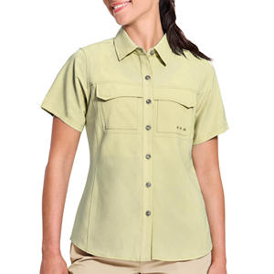 Camisetas de pesca estilo streetwear para mujer con logo personalizado, tela de poliéster y spandex, estilo casual. - Product Image 1