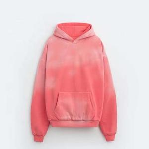 Hoodie personnalisé de style streetwear hip-hop pour hommes, effet délavé à l'acide, nouvelles arrivées, 100% coton, pull-over, effet délavé à l'acide, avec service OEM - Product Image 1