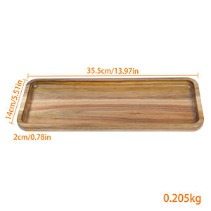 Acacia Wood Plant Pattern Rectangular <b>Storage</b> Platters <b>Trays</b> for Home Decor Food Vegetables Fruit-Anniversary & Bar Mitzvah Gift - Product Image 1