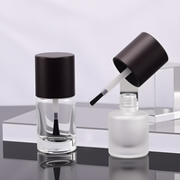 Bouteille en verre de forme en bois de bambou naturel Bouteilles de vernis à ongles Récipient en verre avec bouchon en bambou et couvercle Vernis à ongles en gel