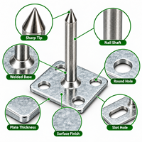 Bonding Fastener with Nail Perforated Base Adhesive Insulation Pin for HVAC Composite Panel Rock Wool OEM