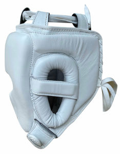 Casque de boxe en cuir PU, casque de protection sportif pour adultes unisexe, blanc, casques de protection sportifs - Product Image 3