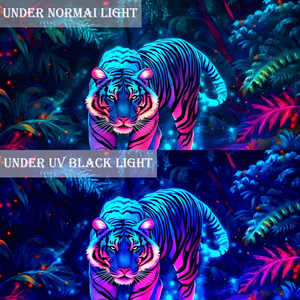 Tigre Majestuoso en un Entorno Natural de Selva, Tapiz Decorativo Fluorescente de Gran Tamaño con Impresión Estética para Colgar en la Pared - Product Image 3