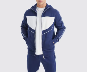 <b>Men</b>’s Color Block Tracksuit Set – Full Zip Hoodie <b>Jacket</b> & Jogger Pants 2-Piece Sportswear Suit - Product Image 4