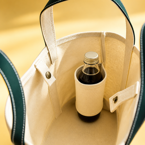Customized Premium Boat Tote Large Capacity Shopper <b>Bags</b> Reusable Heavy Duty Cotton Canvas Tote <b>Bags</b> with Water <b>Bottle</b> Pocket - Product Image 3