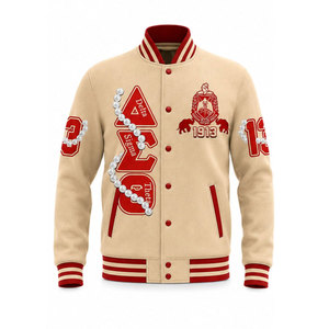 เสื้อแจ็คเก็ตวาร์ซิตี้ Delta Sigma Theta สีดำ แขนเสื้อสีขาว ปักตัวอักษรกรีก 19  ลายพิมพ์ด้านหลัง เสื้อโค้ทเล็ตเตอร์แมนสำหรับผู้ชาย - Product Image 5