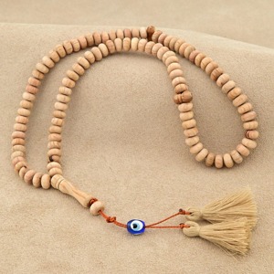Tasbih en bois fait main, durable et moderne, perles de prière, chapelet, pompons, cadeau islamique, Misbaha musulmane, dévotion, méditation, rituels - Product Image 6