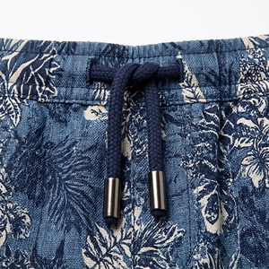 Men's Summer Printed Resort Linen Shorts <b>Botanical</b> Pattern Breathable Shorts OEM ODM Wholesale Factory Custom <b>Print</b> - Product Image 5