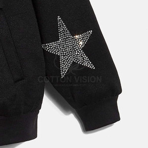 2026 Rhinestone Hoodie For Men <b>Fashion</b> Glitter Rhinestone Hoodie For Men <b>Fashion</b> Glitter Zipper Sparkly - Product Image 3