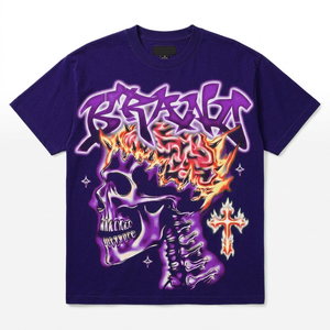 Camisetas de Hombre Estampadas de Manga Corta con Cuello Redondo, a la Moda, con Logotipo Personalizado, de Tela Gruesa, en Oferta - Product Image 4