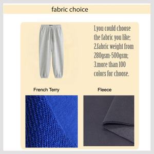 Pantalon de jogging décontracté super ample pour homme, taille mi-haute, en toile polyester/coton respirante, avec cordon de serrage, personnalisable - Product Image 5