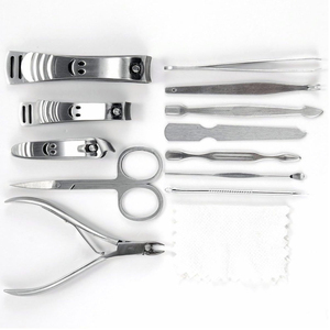 Kit de manucure et pédicure 7 en 1, étui en cuir violet, coupe-ongles pour les ongles des mains et des pieds, acier inoxydable, service OEM - Product Image 2