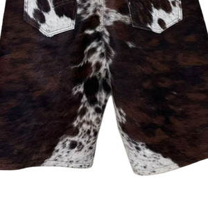 Pantalones Cortos de Cuero de Vaca con Pelo para Hombre, Estilo Vaquero Occidental, Diseño de Diseñador, Ropa Urbana de Verano - Product Image 6