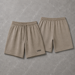 Custom Men's Casual Shorts Canvas Fabric Elastic Waist Anti-static Easy Streetwear Style Pockets Private Label Brand Apparel - Product Image 3