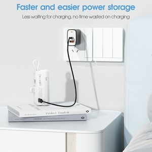 5000mAh <b>Mini</b> Power Bank Portable <b>Charger</b> with Built-In IOS & <b>USB</b>-C Cable LED Display - Product Image 3