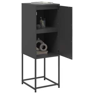 Mueble Alto Rectangular de Acero Negro, Diseño Industrial para Sala de Estar - Product Image 5
