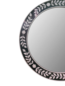 Elegant Art Deco Contemporary Round Bone Inlay Handmade Smooth Edge Wedding Wall <b>Mirror</b> From REHMAN CRAFT - Product Image 2