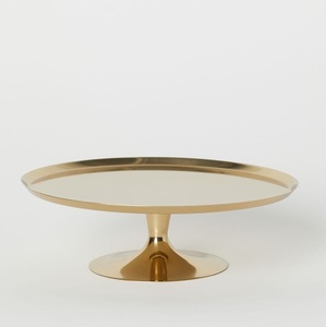 Luxury 2 <b>Tier</b> Metal <b>Cake</b> Stand Gold Floral Design Dessert Display Stand Wedding & Party Serving - Product Image 2