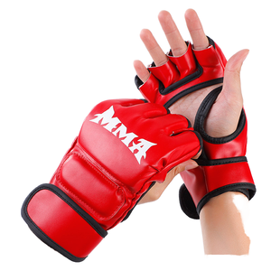 ถุงมือชกมวย MMA สำหรับฝึกซ้อมถุงมือหนัง PU UFC ออกแบบโลโก้ได้ตามต้องการ - Product Image 2