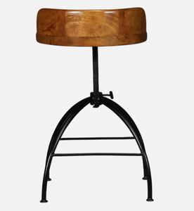 Tabouret de bar moderne en bois et métal, écologique, pour la maison, l'hôtel, l'extérieur, le salon, la chambre à coucher - Product Image 2