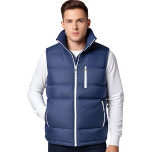 Chaqueta de Invierno Personalizada, Chaleco Acolchado sin Mangas, Cortavientos, para Hombre, con Cuello Alto, OEM - Product Image 3