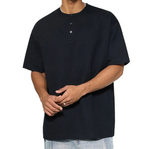 Camiseta Henley de Manga Corta para Hombre, Personalizada con Logotipo Bordado, 100% Algodón, 260 g/m², Cuello Redondo, Estilo Urbano - Product Image 5