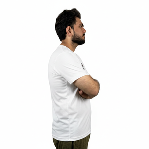 T-shirt d'été en coton pour hommes, coupe slim, blanc, à manches courtes, confortable, décontracté, col rond, vêtements pour hommes - Product Image 3