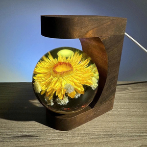 Epoxy Resin Decorative <b>Night</b> <b>Light</b>, Immortelle-Shaped, Spherical, 16-Color Rgb <b>Led</b> <b>Light</b> - Product Image 6