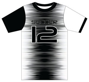 Ensemble de maillots de football sublimés personnalisables pour adultes unisexes, manches courtes, couleur dégradée, polyester, uniforme respirant - Product Image 2