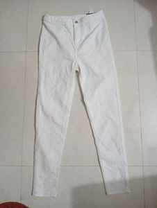 Pantalones largos formales de oficina de cintura media ligeros de color sólido rectos ajustados informales para hombre con lavado oscuro frontal plano - Product Image 6