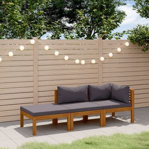 Conjunto de Muebles de Jardín de Madera de Acacia Gris Oscuro para Jardín - Product Image 1